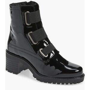 Bos & Co Indie Black Patent Leather Ankle Boots. NWOT. Size 38.